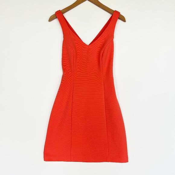 Hugo Buscati Vintage 90's Orange Bodycon Sheath Mini Dress Sundress - Picture 1 of 16